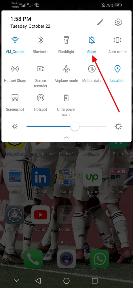 サイレントモードAndroidを無効にします
