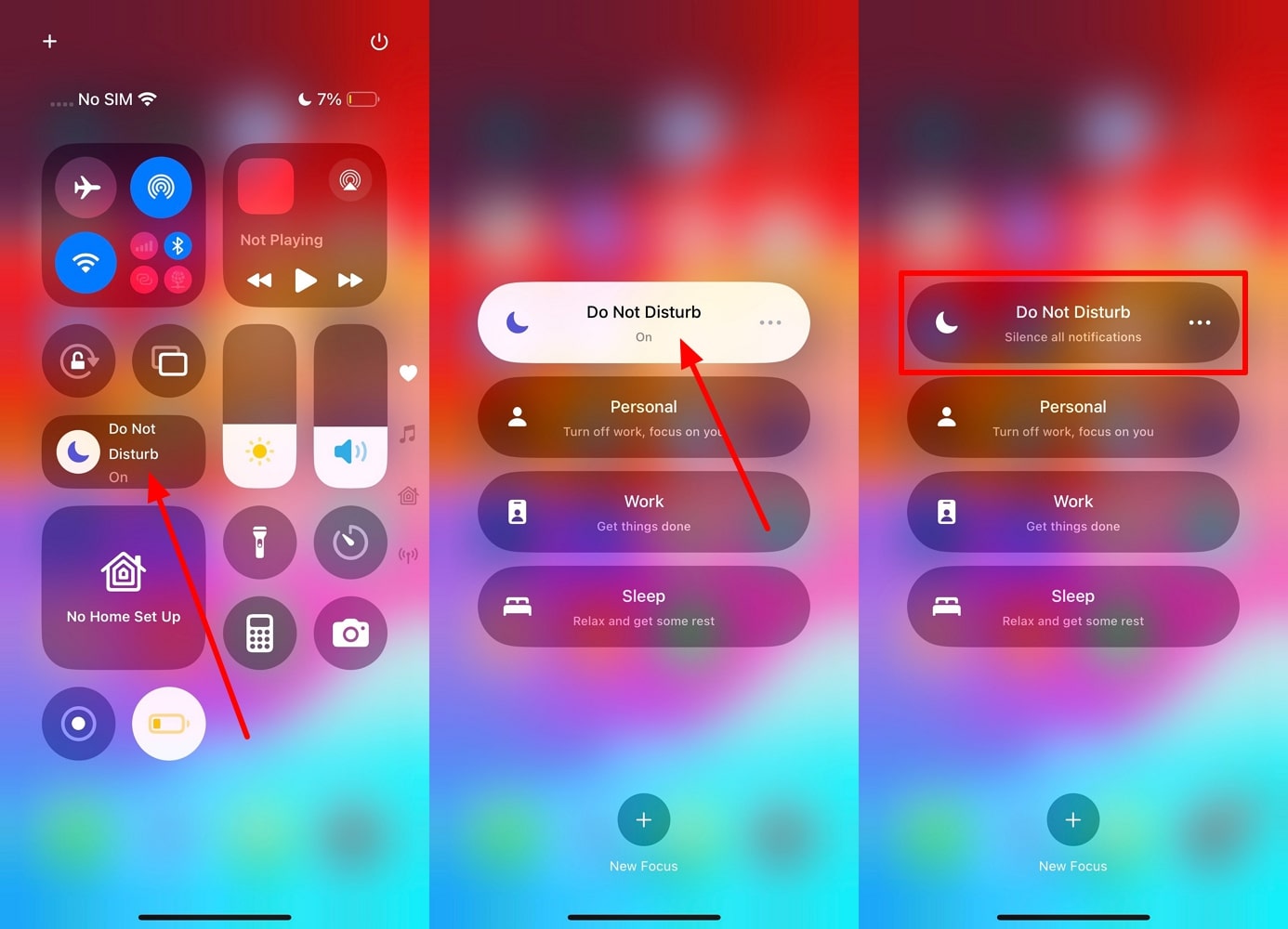 無効モードモードiPhoneを邪魔しないでください