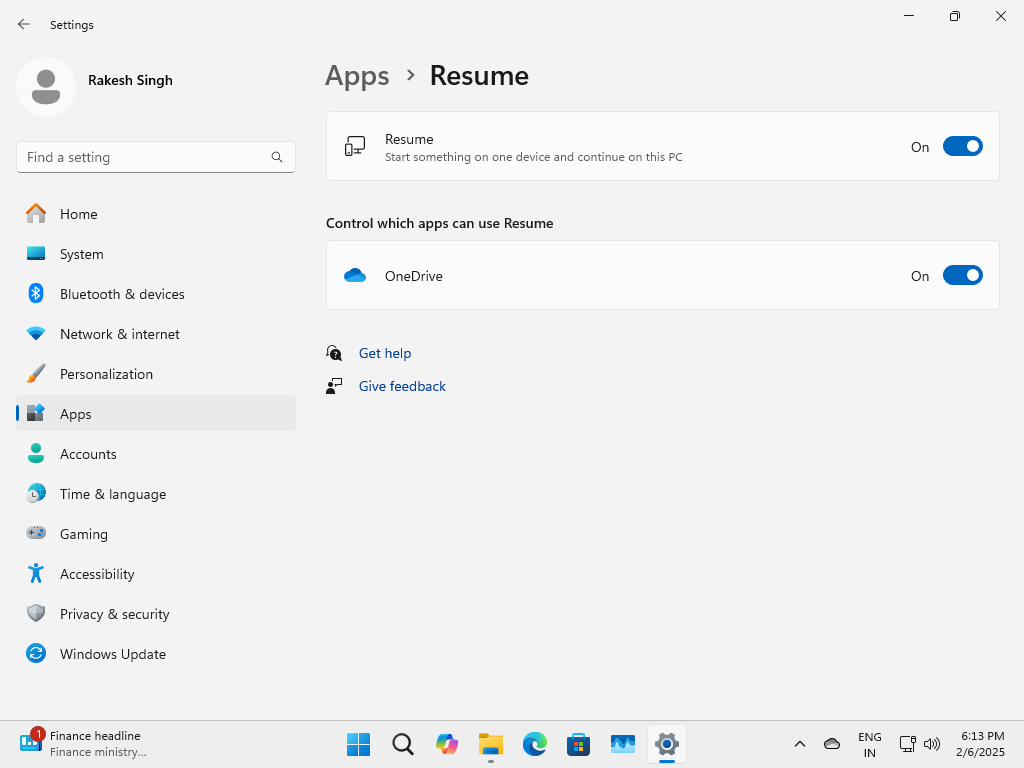 Windows 11ビルド26100.4349履歴書機能